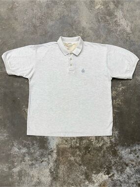 Vintage Bugle Boy Gray Polo Shirt Large Dadcore Preppy